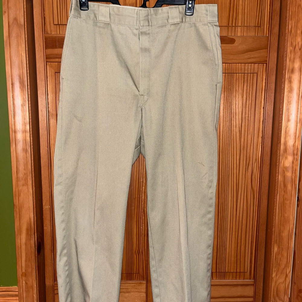 Dickies Men's Khaki Straight-Leg Work Pants